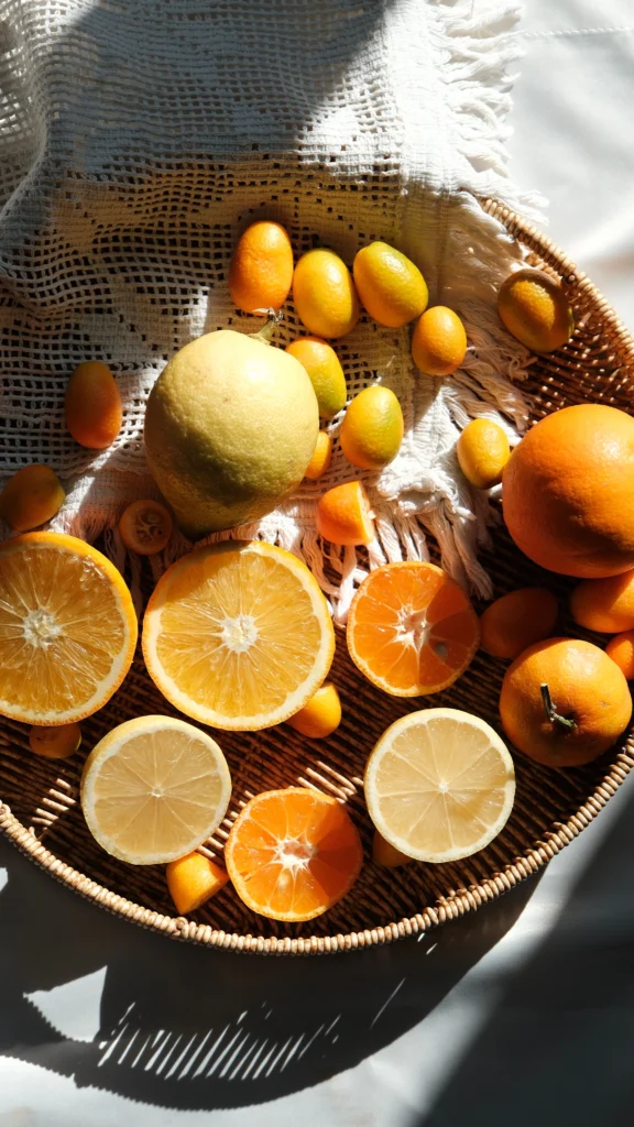 Fresh citrus fruits that complement high blood pressure supplements for supporting healthy blood pressure levels